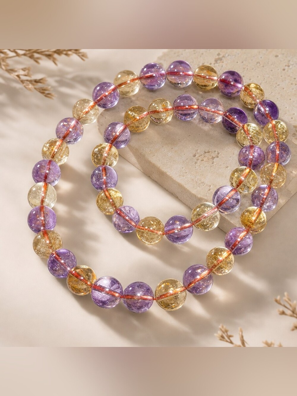 Ametrine Beaded Bracelets